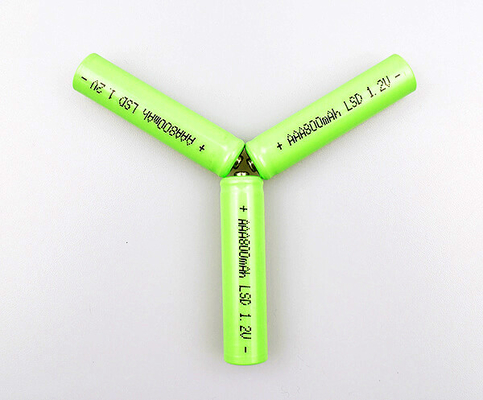 Célula de batería del Ni Mh del AAA 800mAh 1.2V para los alumbrados de seguridad