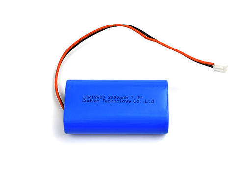 7,4 paquete favorable al medio ambiente del hierro del litio de la batería recargable de V 2000mah
