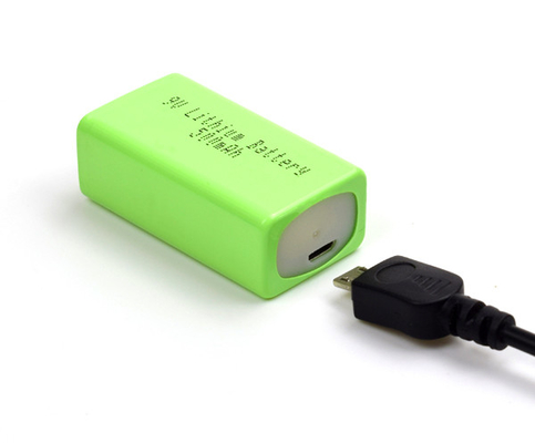 Batería de litio de la luz de emergencia del hierro del litio 500mAh 9V con el USB
