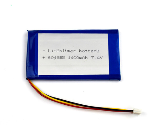 Células 604985 del polímero de litio 55g 7,4 V Li Ion Battery 1400mAh