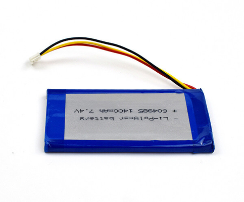 Células 604985 del polímero de litio 55g 7,4 V Li Ion Battery 1400mAh