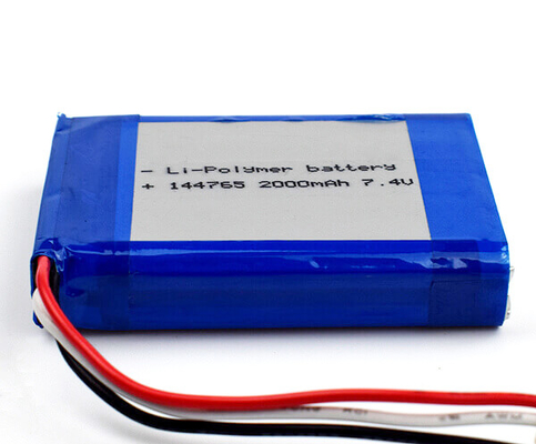 Batería 144765 2000mAh 7.4V del polímero de litio para el alumbrado de seguridad