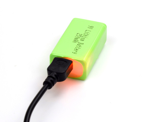 Temperatura de la batería de litio del alumbrado de seguridad 9V 250mAh baja con el USB