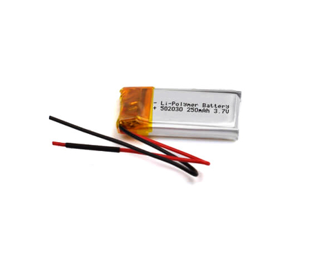 batería 502030 250mAh del polímero de litio 3.7Volt para el alumbrado de seguridad
