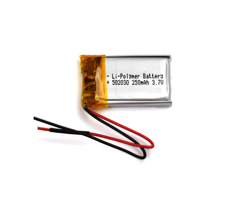 batería 502030 250mAh del polímero de litio 3.7Volt para el alumbrado de seguridad