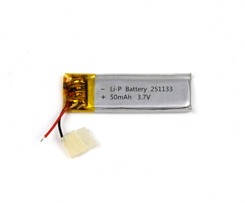 Batería 251133 50mAh 3.7V del polímero de litio con buena vida de ciclo
