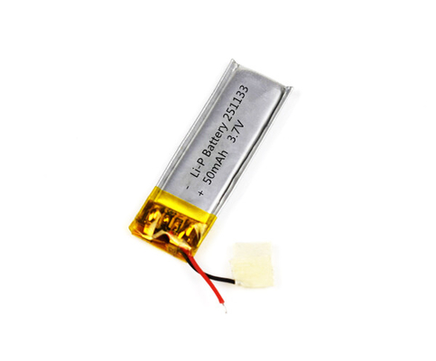 Batería 251133 50mAh 3.7V del polímero de litio con buena vida de ciclo