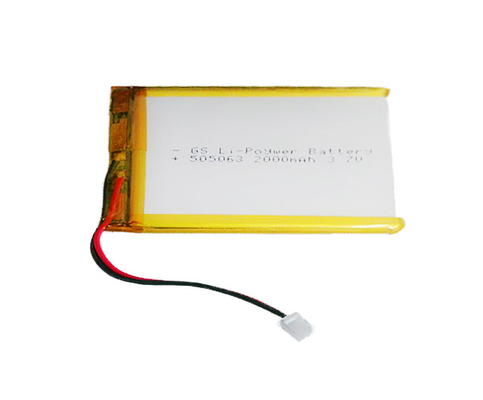 2000mAh célula ambiental 45g 3.7V Li Polymer Battery 505063