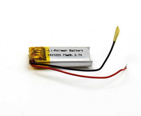 célula de Ion Battery Emergency Light 70mAh 3.7V del litio 5g 431223