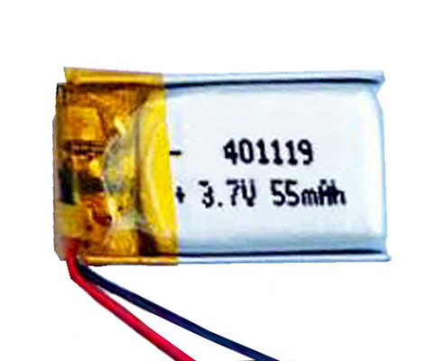 Litio recargable Ion Battery Emergency Light del polímero 401119 55mAh 3.7Volt