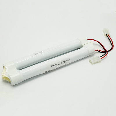 batería NiCd 6V del Cd del Ni de la luz de emergencia 1800mAh con los casquillos de extremo