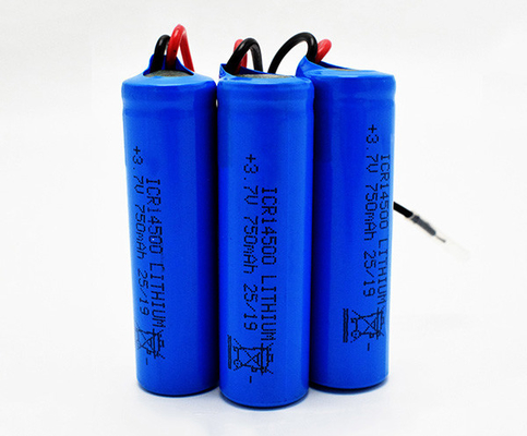batería de litio de 750mAh 3.7V ICR14500 inodora con la chaqueta de PVC