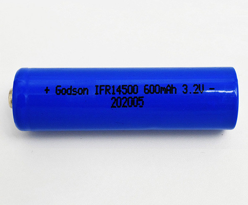 Encendiendo la batería recargable 14500 LiFePO4 de 3,2 voltios favorable al medio ambiente