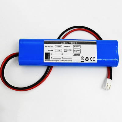 Baterías de la luz de la salida de socorro del litio Lifepo4 18650 12.8V 1600mAh