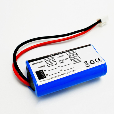 Batería de litio recargable de emergencia de 18650 LiFePO4 6.4V 1500MAh Baterías