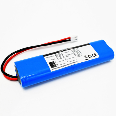 PVC azul de la batería 6.4V de la batería LiFePO4 3000mah del alumbrado de seguridad