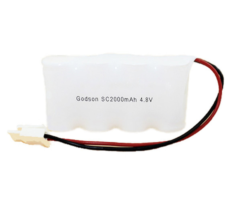 Las baterías de la luz de la salida de emergencia embalan de lado a lado 4,8 V SC2000mAh NiCd 36g