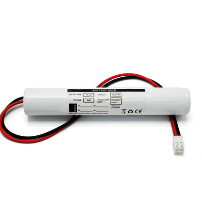 3,6 batería del paquete del palillo de las baterías 71g de la luz de la salida de emergencia de V C2500mAh NiCd