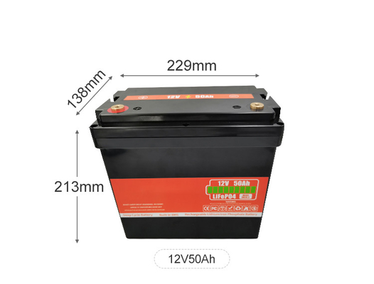 Batería de litio OEM 12v 50Ah Batería solar con ciclo profundo