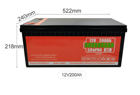 Ecológico ciclo profundo 12V LiFePO4 batería 50Ah 200Ah baja auto descarga