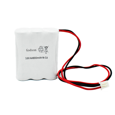 Chaqueta de PVC de NiCd del reemplazo de la batería de la muestra de la salida de emergencia de AA900mAh 3.6V